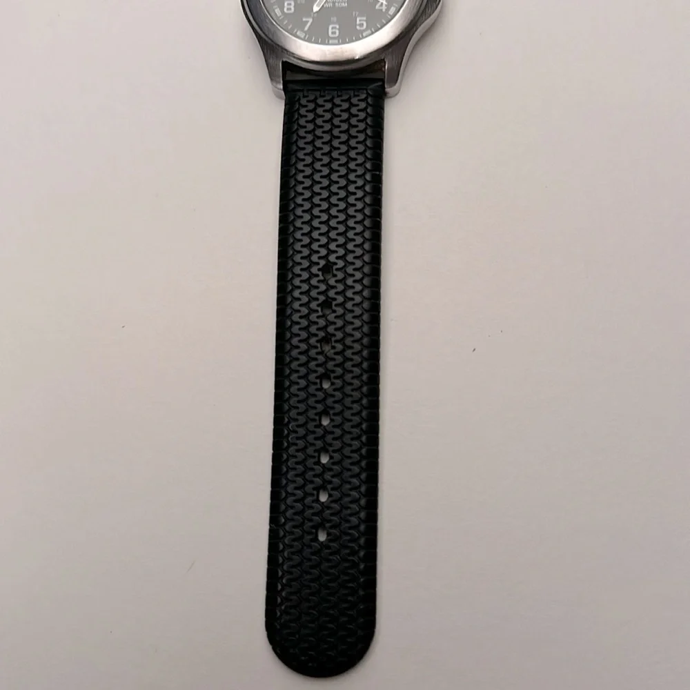 Timex Expedition 50m Water Resistance Black & Silver Men's Watch Rubber Strap - Picture 4 of 10